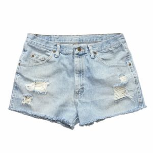 High-Waisted Wrangler Distressed Cutoff Jean Short